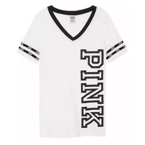 PINK Victoria’s Secret  V-Neck Tee Shirt Size Medium NWT